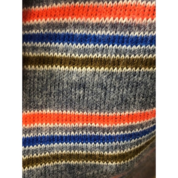 1960s-1970s LANZ ORIGINAL. Long Sleeve Striped. Maxi Sweater Dress. XS-S. As Is - Picture 7 of 10